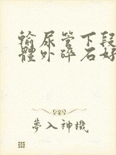 输尿管下段结石体外碎石好吗封面