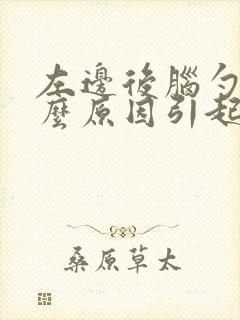 左边后脑勺痛什么原因引起的