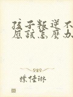 孩子叛逆不听话应该怎么办封面