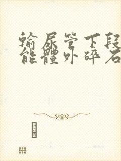 输尿管下段结石能体外碎石