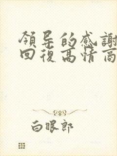 领导的感谢怎么回复高情商