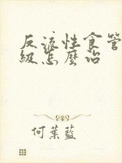 反流性食管炎b级怎么治