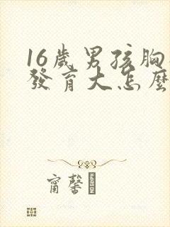 16岁男孩胸部发育大怎么回事封面