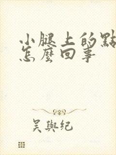 小腿上的点点是怎么回事