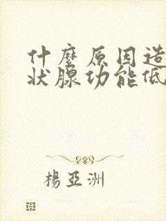 什么原因造成甲状腺功能低下