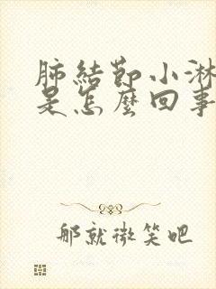 肺结节小淋巴结是怎么回事