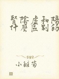 肾阴虚和阳虚有什么区别的症状