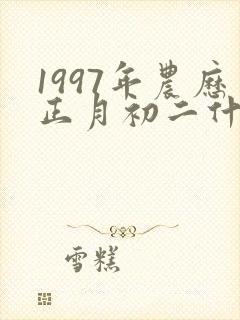 1997年农历正月初二什么命
