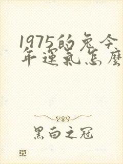 1975的兔今年运气怎么样?