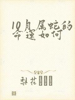 10月属蛇的人命运如何封面