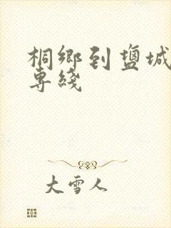 桐乡到盐城物流专线