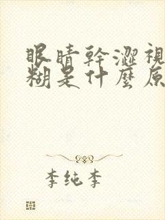 眼睛干涩视力模糊是什么原因引起的