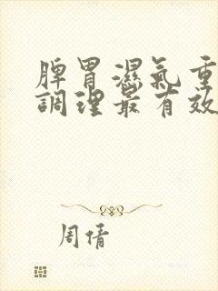 脾胃湿气重如何调理最有效