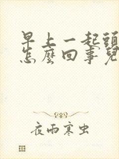 早上一起头晕是怎么回事儿封面