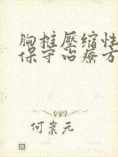 胸椎压缩性骨折保守治疗方法封面