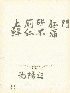 上厕所肛门出血鲜红不痛封面