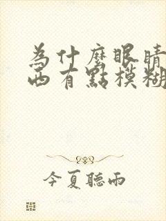 为什么眼睛看东西有点模糊不清