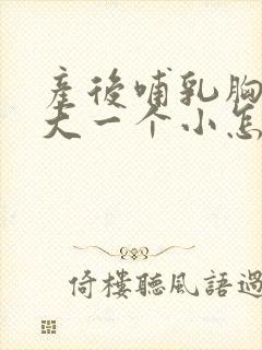 产后哺乳胸一个大一个小怎么办封面