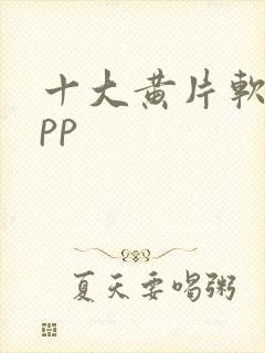 十大黄片软件app