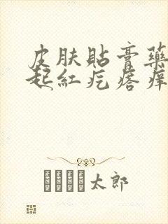 皮肤贴膏药过敏起红疙瘩痒怎么办封面