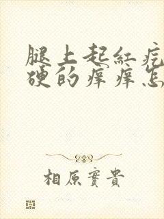 腿上起红疙瘩硬硬的痒痒怎么回事