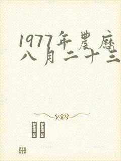 1977年农历八月二十三是什么命封面
