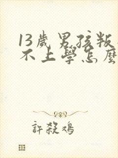 13岁男孩叛逆不上学怎么办