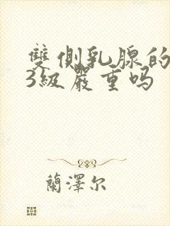 双侧乳腺的结节3级严重吗