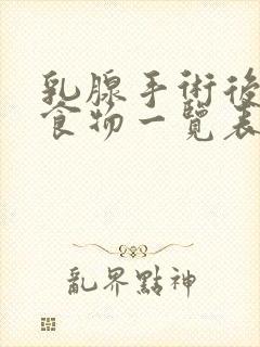 乳腺手术后忌口食物一览表