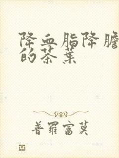 降血脂降胆固醇的茶叶