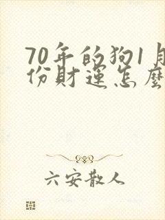 70年的狗1月份财运怎么样