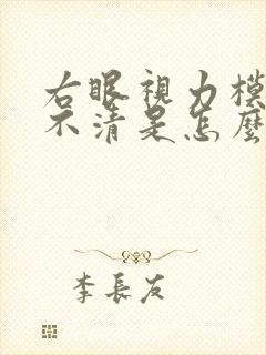 右眼视力模糊看不清是怎么回事