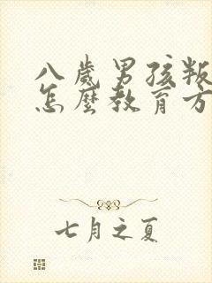 八岁男孩叛逆期怎么教育方法