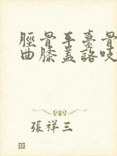 胫骨平台骨折弯曲膝盖咯吱响