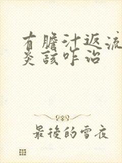 有胆汁返流性胃炎该咋治