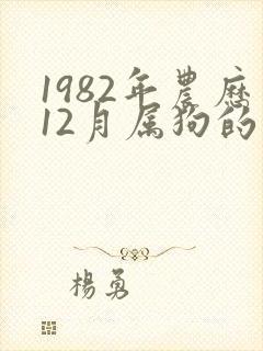 1982年农历12月属狗的命好不好
