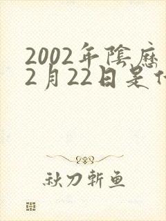 2002年阴历2月22日是什么命
