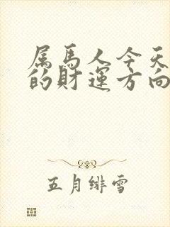 属马人今天打牌的财运方向