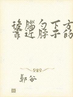 后脑勺下方右侧靠近脖子的地方疼封面