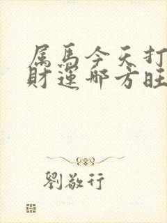 属马今天打麻将财运哪方旺