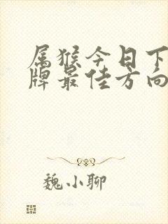 属猴今日下午打牌最佳方向