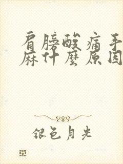 肩膀酸痛手臂发麻什么原因封面