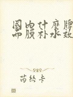 国内什么牌子的面膜补水效果好