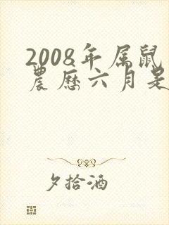2008年属鼠农历六月是什么命