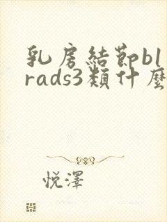 乳房结节b1一rads3类什么