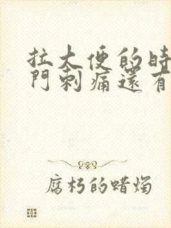 拉大便的时候肛门刺痛还有血是怎么回事