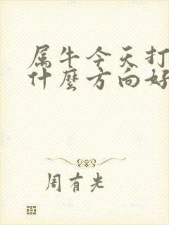 属牛今天打牌坐什么方向好