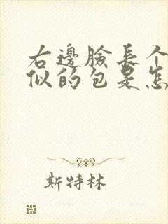 右边脸长个疙瘩似的包是怎么回事封面