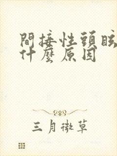 间接性头眩晕是什么原因封面