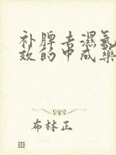 补脾去湿气最有效的中成药